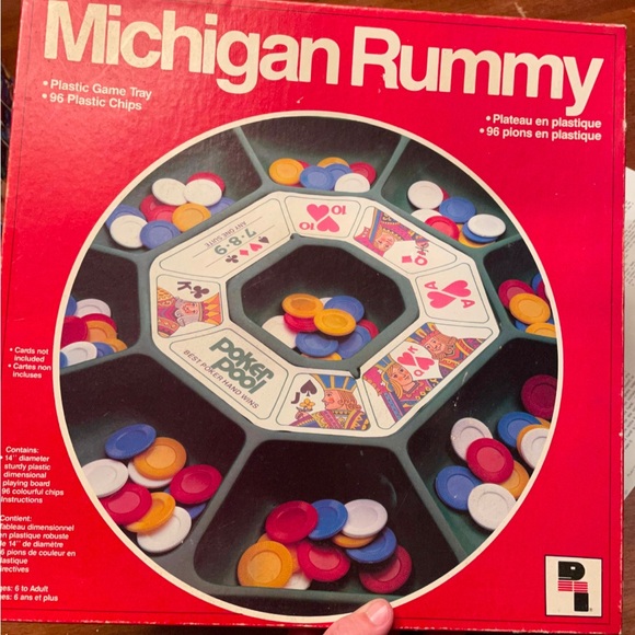 Michigan rummy poker vintage board game bilingue 1980 family rétro game night - Picture 2 of 5